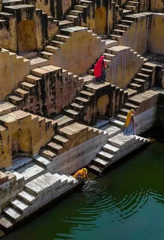 Stepwell and water