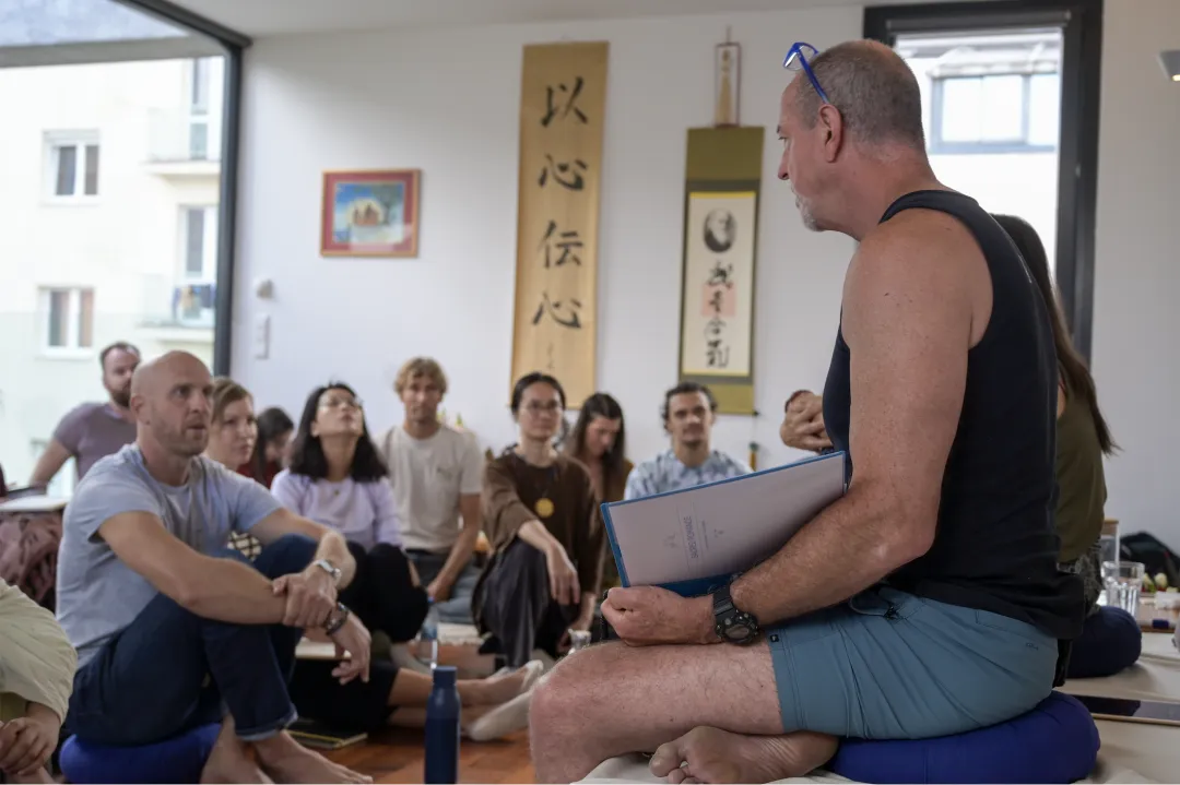 Dharma Bodhi with students